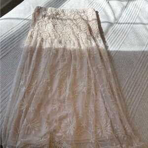 Cato Cream Lace Skirt